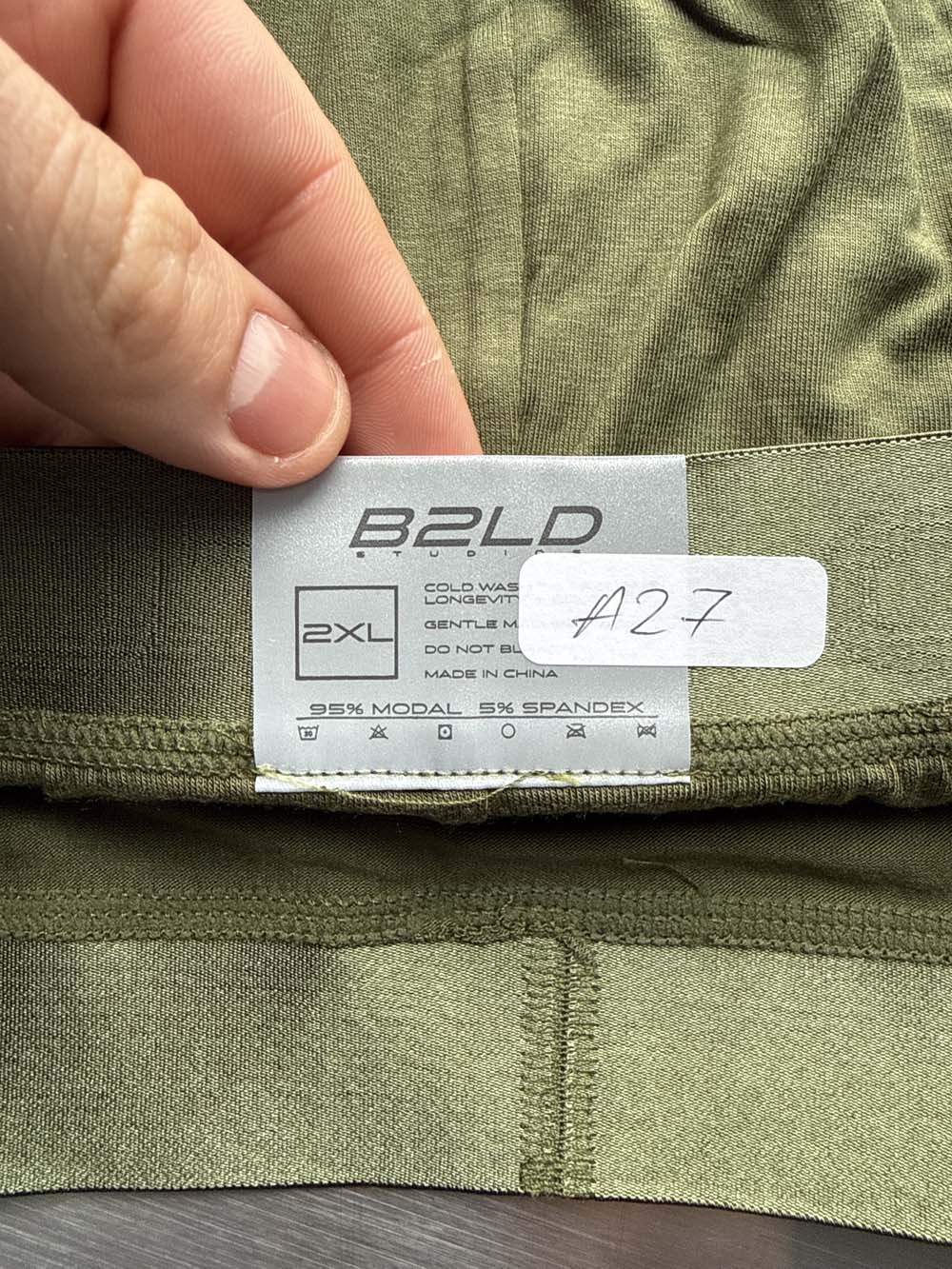 Q.A SALE - BOLDER BRIEF - MOSS - SIZE 2XL - A27