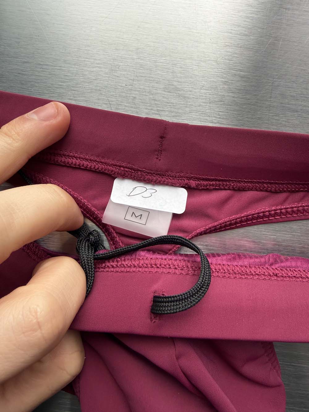 Q.A SALE - AQVA SWIM THONG - BURGUNDY - SIZE M - D3