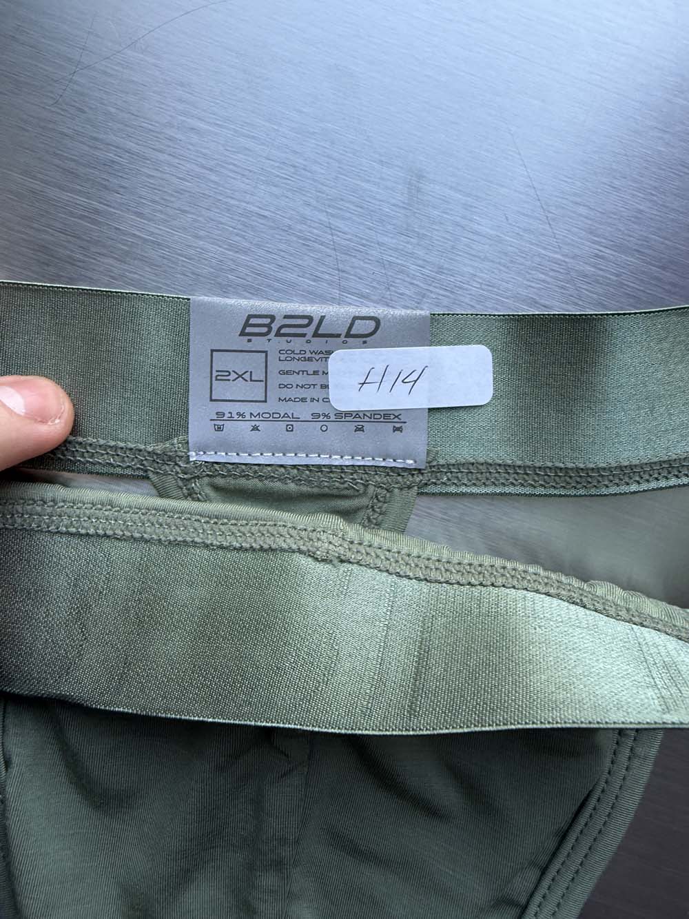 Q.A SALE - FORTE THONG - MOSS - SIZE 2XL - H14