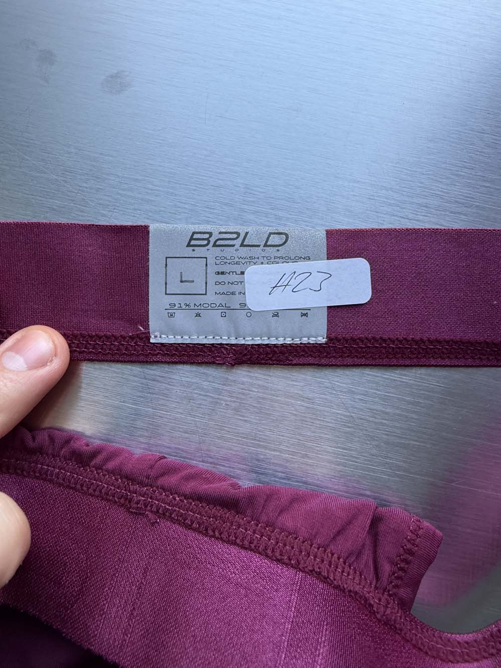 Q.A SALE - FORTE JOCKSTRAP - MAROON - SIZE L - H23
