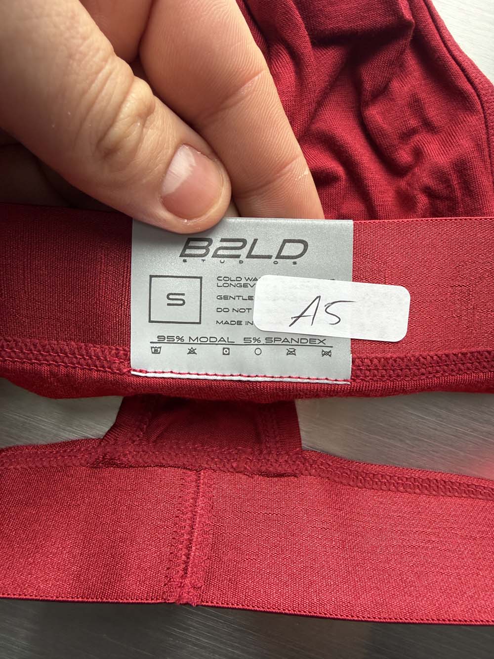 Q.A SALE - BOLDER THONG - CRIMSON - SIZE S - A5