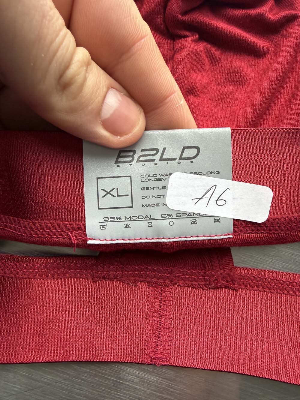 Q.A SALE - BOLDER THONG - CRIMSON - SIZE XL - A6