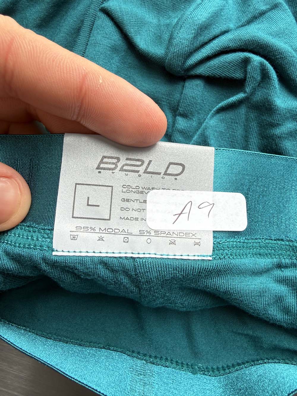 Q.A SALE - BOLDER BRIEF - TEAL - SIZE L - A9