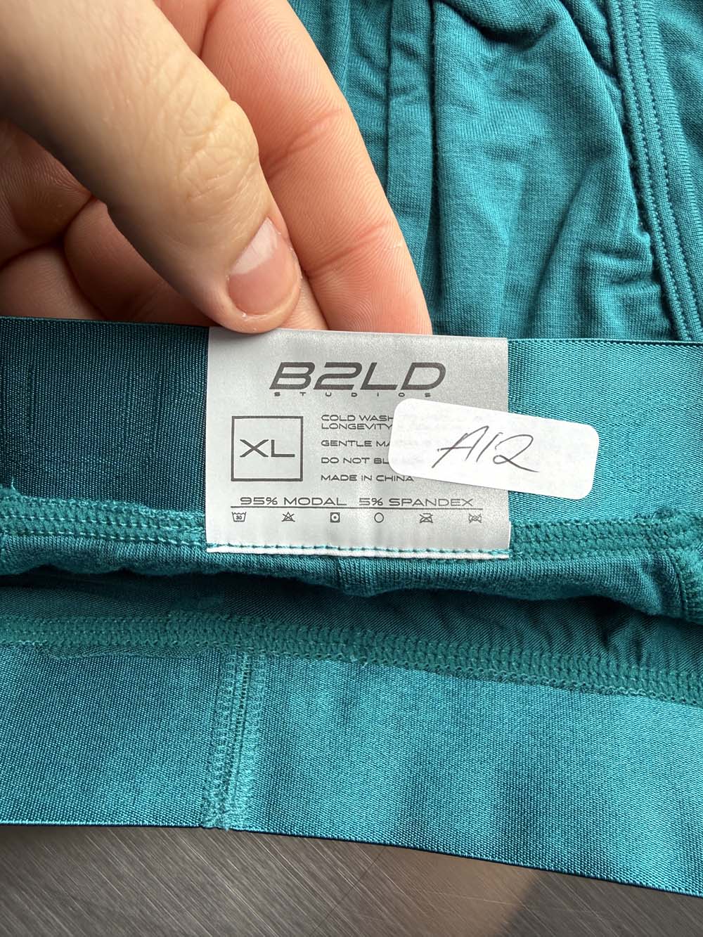 Q.A SALE - BOLDER BRIEF - TEAL - SIZE XL - A12