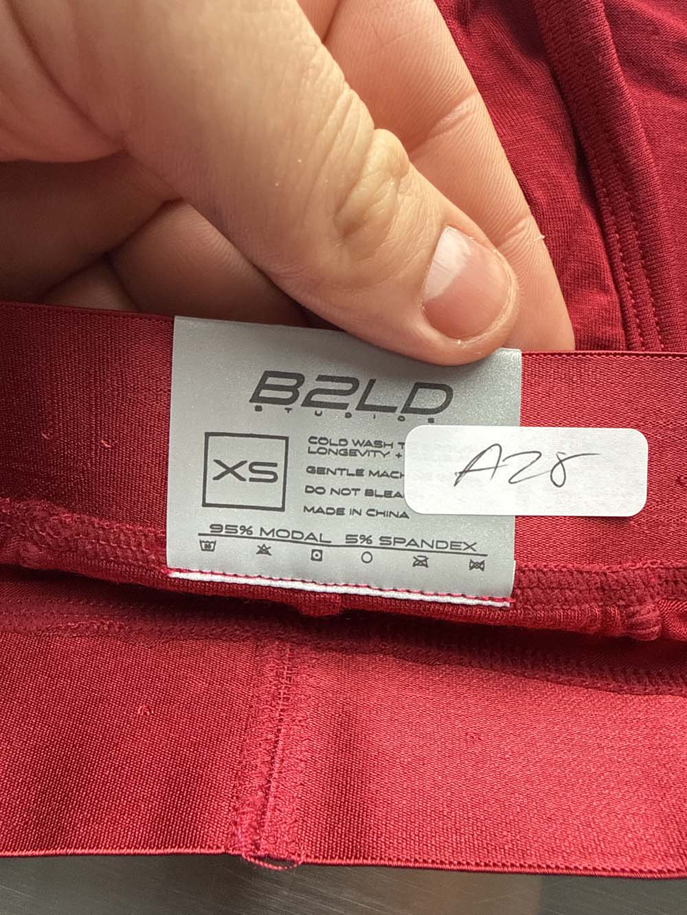 Q.A SALE - BOLDER BRIEF - CRIMSON - SIZE XS - A28