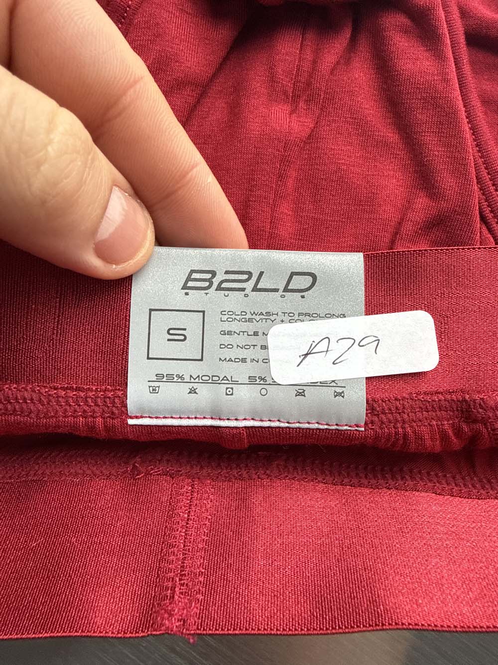 Q.A SALE - BOLDER BRIEF - CRIMSON - SIZE S - A29