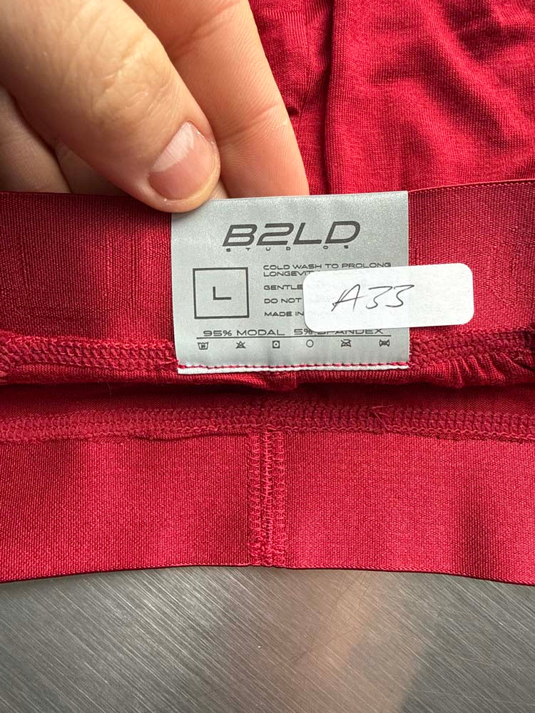 Q.A SALE - BOLDER BRIEF - CRIMSON - SIZE L - A33