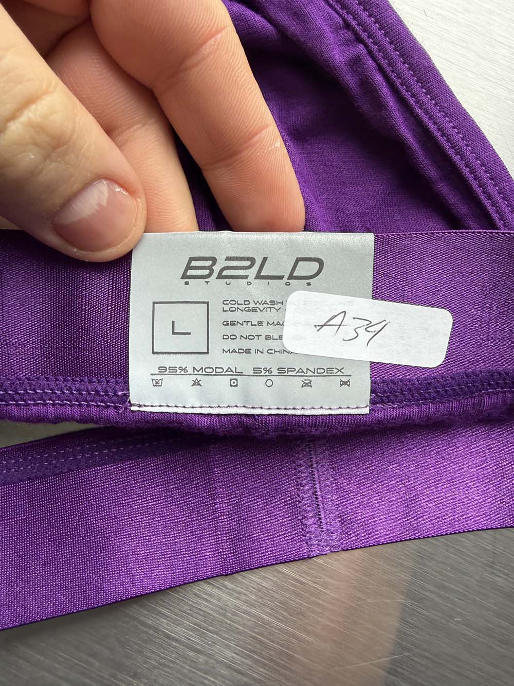 Q.A SALE - BOLDER JOCKSTRAP - VIOLET - SIZE L - A34