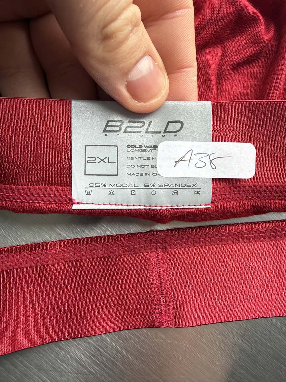 Q.A SALE - BOLDER JOCKSTRAP - CRIMSON - SIZE 2XL - A38