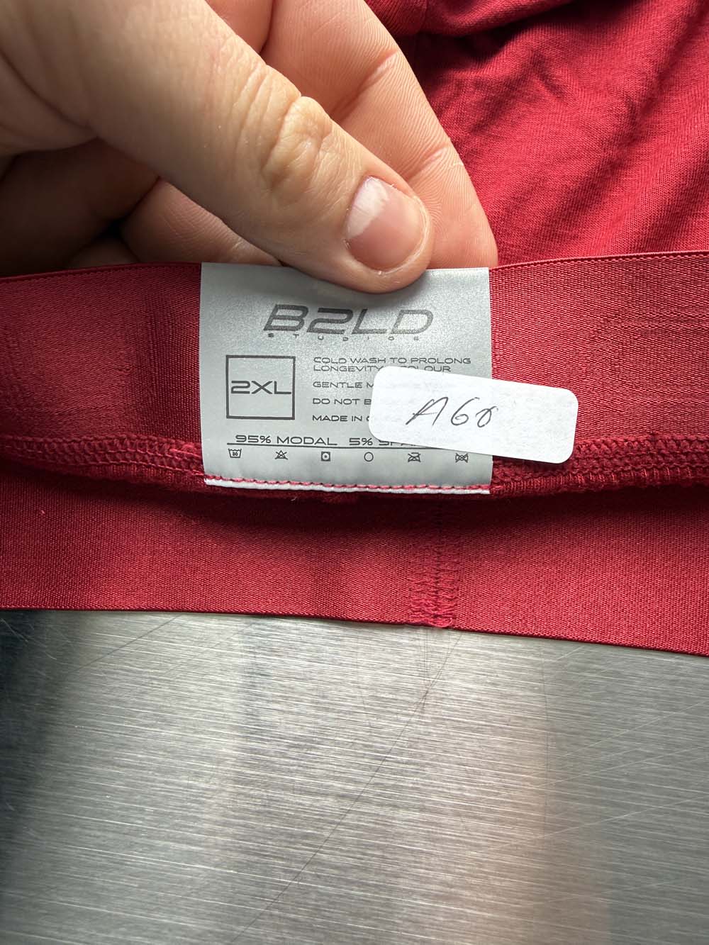 Q.A SALE - BOLDER BOXER - CRIMSON - SIZE 2XL - A60