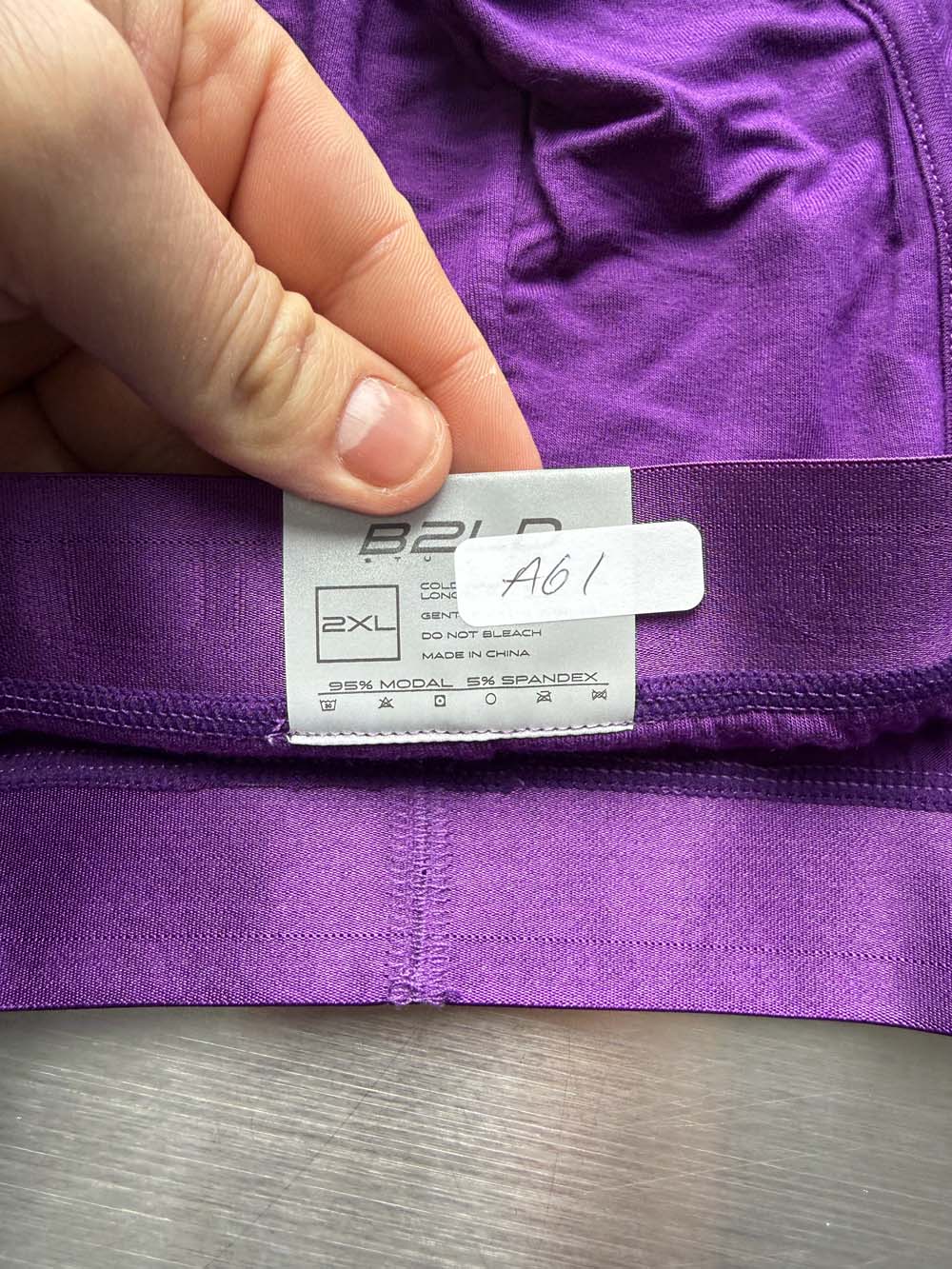 Q.A SALE - BOLDER BOXER - VIOLET - SIZE 2XL - A61