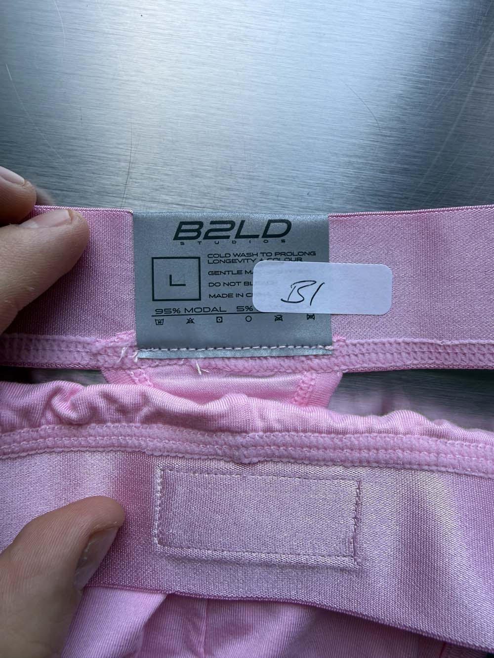 Q.A SALE - PSTL THONG - PINK - SIZE L - B1