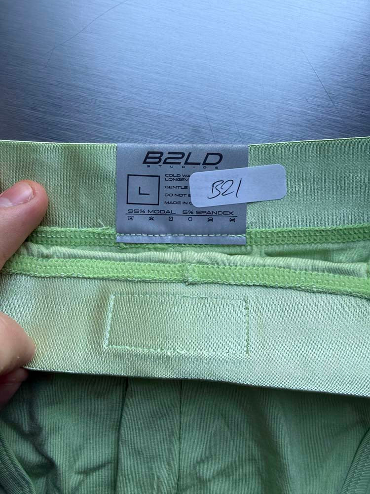 Q.A SALE - PSTL BRIEF - GREEN - SIZE L - B21