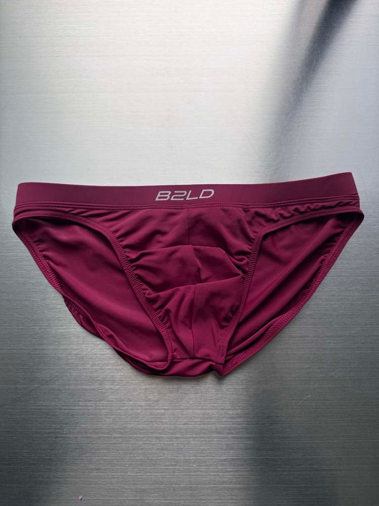 Q.A SALE - AQVA SWIM BRIEF - BURGUNDY - SIZE M - D5
