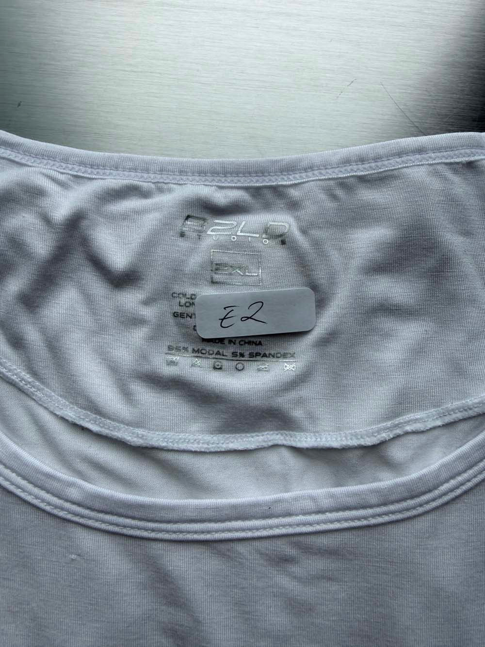 Q.A SALE - LOUNGE SINGLET - WHITE - SIZE 2XL - E2
