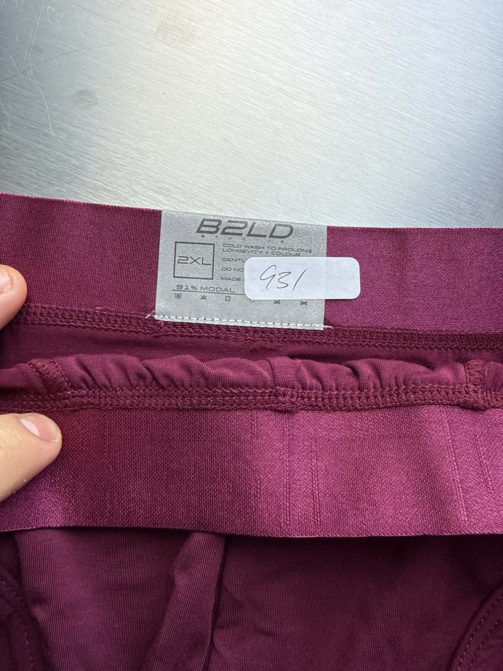 Q.A SALE - FORTE BRIEF - MAROON - SIZE 2XL - G31